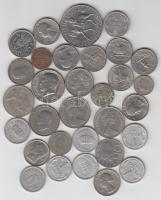 Kis vegyes fémpénz tétel, közte Nagy-Britannia 1977. 25p "II. Erzsébet királynő megkoronázásának 40. évfordulója", összesen 31db T:2,2-,3 Mixed metal coins with Great Britain 1977. 25 New Pence "Silver Jubilee of Reign", all 31pcs C:XF,VF,F