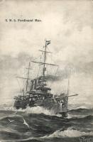 SMS Ferdinand Max, artist signed