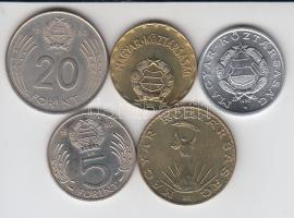 1990. Kiadatlan forgalmi sor 1Ft-20Ft 5klf db "Magyar Köztársaság" felirattal, de "Ká...