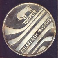 1975. "Taurus Emlékérem 1945-1975 / Alapítva 1882" Gumiipari Vállalat ezüstözött fém emlék...