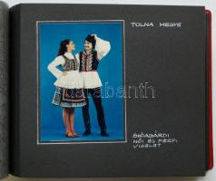 cca 1980 Magyar népviselet, házi fotóalbum /  Hungarian folk costumes homemade photo album, 19x25cm