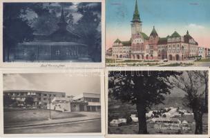 12 db régi, magyarországi városképes lap és egy a Vajdaságból