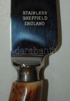 6db-os Birks vadászkész stílusú stainless sheffield késkészlet, új / 
Knife set, new