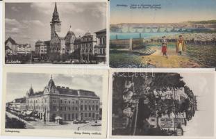 7 db régi városképes lap a történelmi Magyarország területéről