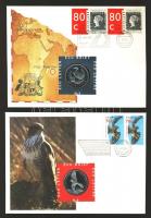 Hollandia 1995. Ecu "Mauritius" + "Ragadozó madarak" 2db érmés boríték alkalmi b...