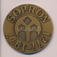 Renner Kálmán (1927-1994) 1977. "Sopron 1277-1977" bronz emlékérem (60mm) T:2 / 1977. Sopron Br commemorative medal Sign: Kálmán Renner (60mm) C:XF