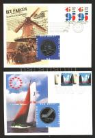 Hollandia 1995. Ecu "II.Világháború-felszabadulás" + 1997. "Skutjesile" 2db érmé...