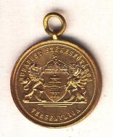 Sződy Szilárd (1878-1939) DN. "Budapest Székesfőváros Versenydíja" aranyozott Br érem mellszalag nélkül (29.5mm) T:2
