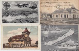 6 db balatoni lap, közte Siófok vasútállomás