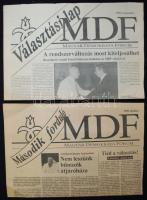 1990 2 db MDF Választási lap (szept.,okt.)