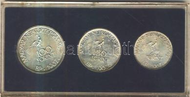 1967. 25Ft Ag + 50Ft Ag + 100Ft Ag "Kodály" sor "MNB" plasztiktokban T:BU