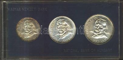 1967. 25Ft Ag + 50Ft Ag + 100Ft Ag "Kodály" sor "MNB" plasztiktokban T:BU