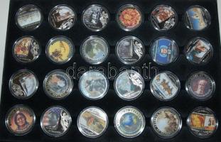 Libéria 2001. 10$ "Szabadság pillanatai" multicolor sorozat teljes 24db klf darabja eredet...