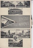 Makó csendőrségi palotával, az Erzsébet hadiárvaházzal, mechanikus lap