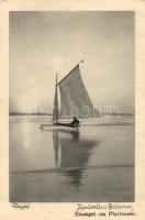 Fonyód jégvitorlás a Balatonon