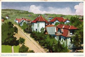 Balatonalmádi-fürdő villasor, grafikai lap