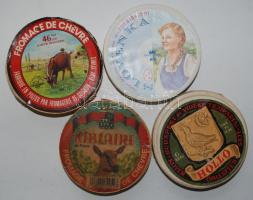 Négy darab régi sajtos doboz