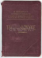 1932 Budapest székesfővárosi czipész ipartestület tagsági könyve, tagsági bélyegekkel, elvált állapo...