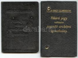 1914, 1942 2 db jó állapotú fényképes vasúti igazolvány / 2 railway id-s