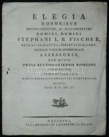 1804 Hulják Péter: Fischer István hétszemélyes táblai tanácsos halotti búcsuztatója. Füskúti Landerer Mihály, Pest. 4p.