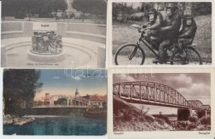 6 db régi városképes lap a történelmi Magyarország területéről