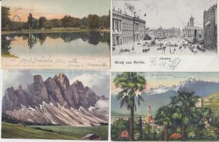 6 db régi, külföldi városképes lap