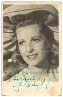 Hidvégi Vera színésznő honvéd gépkocsizó század katonái részére dedikált fotója