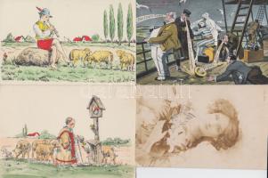 6 db régi, különböző tematikájú motívumlap