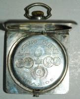 cca 1900 Graziosa Chronometre különleges négyszögletű ezüst (Ag) zsebóra. A számlapján egy-két karco...