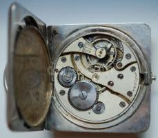 cca 1900 Graziosa Chronometre különleges négyszögletű ezüst (Ag) zsebóra. A számlapján egy-két karco...