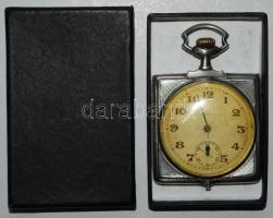 cca 1900 Graziosa Chronometre különleges négyszögletű ezüst (Ag) zsebóra. A számlapján egy-két karco...