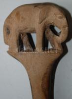 Faragott elefántos nagy és kicsi kanál és villa összesen 4 db