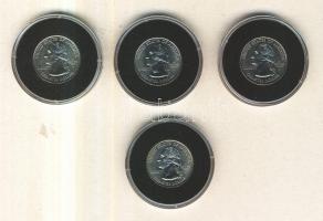 Amerika Egyesült Államok 2005-2008. 1/4$ 4db klf emlékkiadása tanúsítványokkal! T:BU
USA 2005-2008. ...