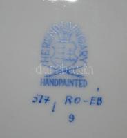 Exkluzív Rothschild-mintás kézzel festett aranyozott jelzett Herendi porcelán süteményes tányérok (3...