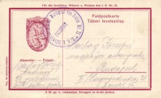 Military WWI charity card, K.u.K. infantry regiment no.23