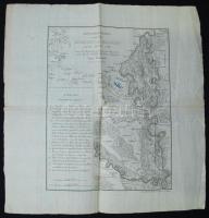 Cca 1850 T. Stutz: A Mohácsi csata térképe, német leírással, kis szakadással