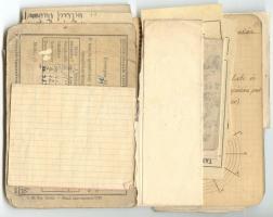 1935 Levente igazolvány és notesz benne sok dokumentummal