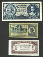 22db pengő és néhány korona bankjegy T:I-,II,III