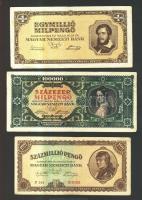 22db pengő és néhány korona bankjegy T:I-,II,III