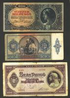 22db pengő és néhány korona bankjegy T:I-,II,III