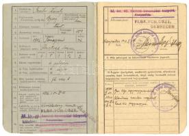 1943 Igazolványlap és leszerelési jegy