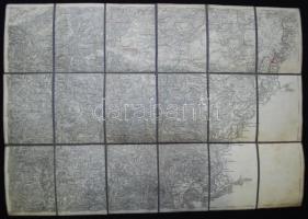 Lombard-Venecia, Janina és Bjelina, Janja, 3 db első világháborús katonai térkép vászonra kasírozva