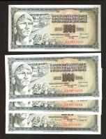 Jugoszlávia  1981 1000D (4x) egymás utáni sorszámmal T:I
Yugoslavia  1981. 1000 Dinara (4x) sequenti...