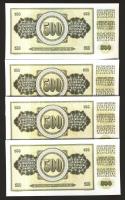 Jugoszlávia  1981. 500D (4x) egymás utáni sorszámmal T:I Yugoslavia  1981. 500 Dinara (4x) sequential serials C:Unc