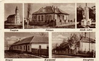 Karácsond Hangya, Községháza, Templom, Plébánia (small tear)