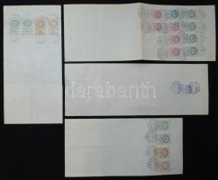 1943-1944 Négy darab váltó, illetékbélyegekkel, kettő kitöltetlen