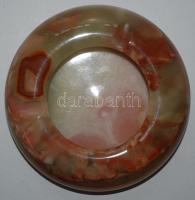 Nagyméretű ónix hamutál /  Onyx ashtray, d: 13cm