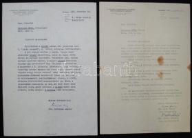 2 db levél Dr Lörincze Lajos és Dr Gretsy László aláírásával