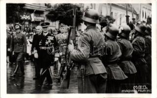 Szászrégen entry of the Hungarian troops, Horthy