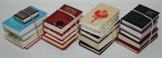 20db különféle témájú minikönyv - szépirodalom, politika, sport, stb